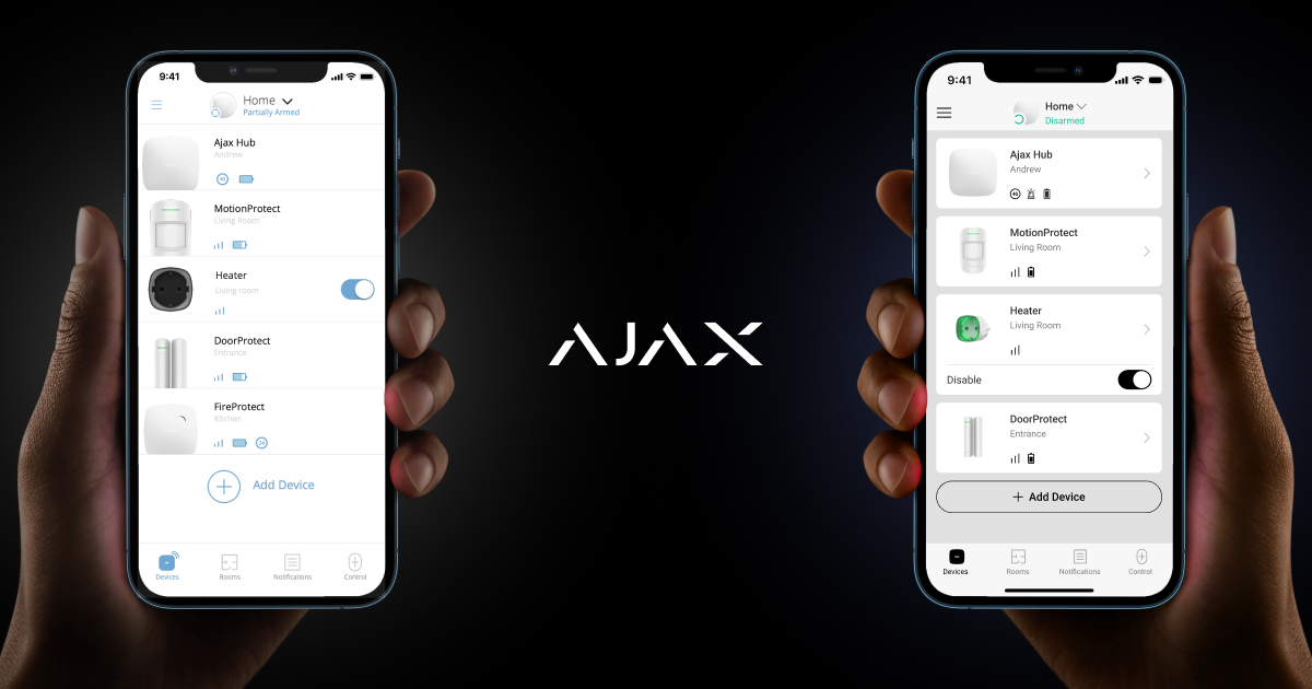 Ajax App Control Hands